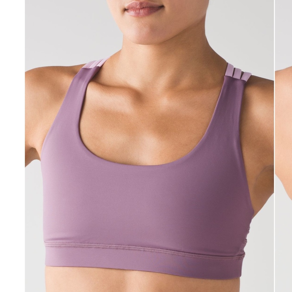 Lululemon Energy Bra (Peek) Dusty Mauve / Rose Blush, Size 8